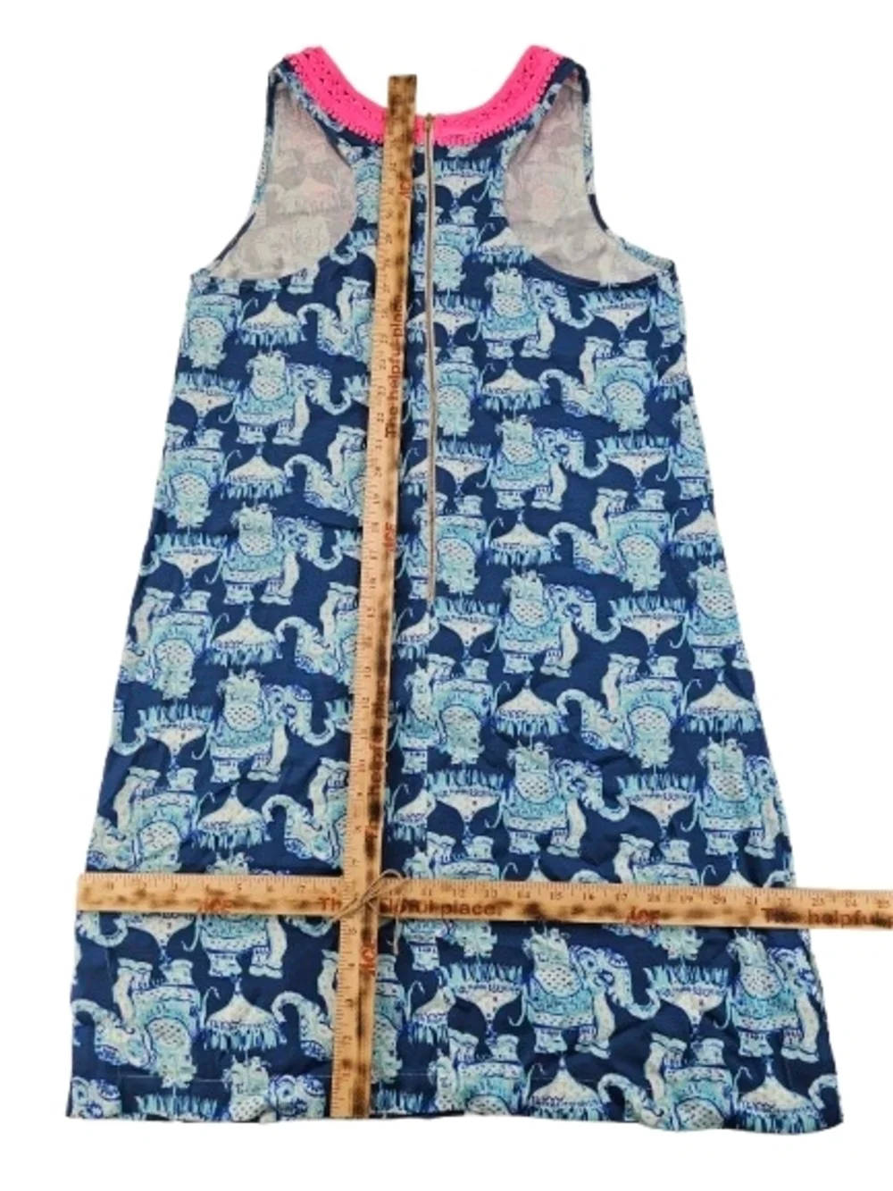 LILLY PULITZER Joy Ride Elephant Carlotta Stretch Shift Embroidered Dress 10 - Picture 11 of 16